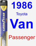 Passenger Wiper Blade for 1986 Toyota Van - Hybrid