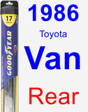 Rear Wiper Blade for 1986 Toyota Van - Hybrid