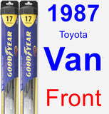 Front Wiper Blade Pack for 1987 Toyota Van - Hybrid