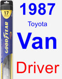 Driver Wiper Blade for 1987 Toyota Van - Hybrid