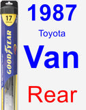 Rear Wiper Blade for 1987 Toyota Van - Hybrid