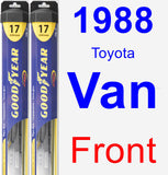 Front Wiper Blade Pack for 1988 Toyota Van - Hybrid