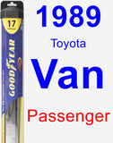 Passenger Wiper Blade for 1989 Toyota Van - Hybrid