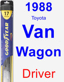 Driver Wiper Blade for 1988 Toyota Van Wagon - Hybrid