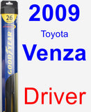 Driver Wiper Blade for 2009 Toyota Venza - Hybrid