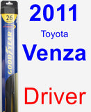 Driver Wiper Blade for 2011 Toyota Venza - Hybrid