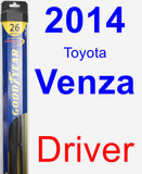 Driver Wiper Blade for 2014 Toyota Venza - Hybrid