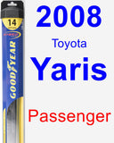 Passenger Wiper Blade for 2008 Toyota Yaris - Hybrid