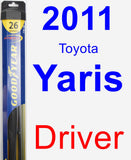 Driver Wiper Blade for 2011 Toyota Yaris - Hybrid