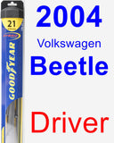 Driver Wiper Blade for 2004 Volkswagen Beetle - Hybrid