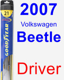 Driver Wiper Blade for 2007 Volkswagen Beetle - Hybrid