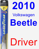 Driver Wiper Blade for 2010 Volkswagen Beetle - Hybrid