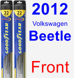 Front Wiper Blade Pack for 2012 Volkswagen Beetle - Hybrid