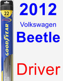 Driver Wiper Blade for 2012 Volkswagen Beetle - Hybrid