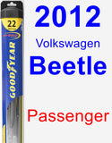 Passenger Wiper Blade for 2012 Volkswagen Beetle - Hybrid