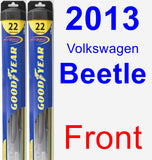 Front Wiper Blade Pack for 2013 Volkswagen Beetle - Hybrid