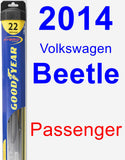 Passenger Wiper Blade for 2014 Volkswagen Beetle - Hybrid