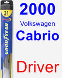 Driver Wiper Blade for 2000 Volkswagen Cabrio - Hybrid