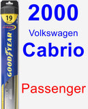 Passenger Wiper Blade for 2000 Volkswagen Cabrio - Hybrid