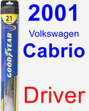 Driver Wiper Blade for 2001 Volkswagen Cabrio - Hybrid