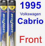 Front Wiper Blade Pack for 1995 Volkswagen Cabrio - Hybrid