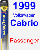 Passenger Wiper Blade for 1999 Volkswagen Cabrio - Hybrid