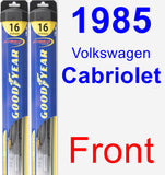 Front Wiper Blade Pack for 1985 Volkswagen Cabriolet - Hybrid