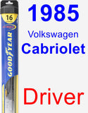 Driver Wiper Blade for 1985 Volkswagen Cabriolet - Hybrid