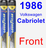 Front Wiper Blade Pack for 1986 Volkswagen Cabriolet - Hybrid