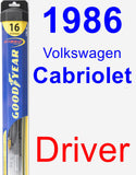 Driver Wiper Blade for 1986 Volkswagen Cabriolet - Hybrid