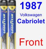 Front Wiper Blade Pack for 1987 Volkswagen Cabriolet - Hybrid