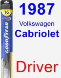 Driver Wiper Blade for 1987 Volkswagen Cabriolet - Hybrid