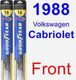 Front Wiper Blade Pack for 1988 Volkswagen Cabriolet - Hybrid