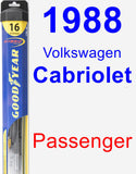 Passenger Wiper Blade for 1988 Volkswagen Cabriolet - Hybrid