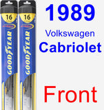 Front Wiper Blade Pack for 1989 Volkswagen Cabriolet - Hybrid