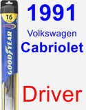 Driver Wiper Blade for 1991 Volkswagen Cabriolet - Hybrid