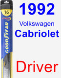 Driver Wiper Blade for 1992 Volkswagen Cabriolet - Hybrid