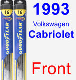 Front Wiper Blade Pack for 1993 Volkswagen Cabriolet - Hybrid