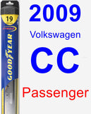 Passenger Wiper Blade for 2009 Volkswagen CC - Hybrid