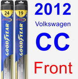 Front Wiper Blade Pack for 2012 Volkswagen CC - Hybrid