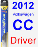 Driver Wiper Blade for 2012 Volkswagen CC - Hybrid