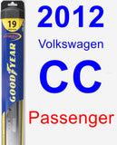 Passenger Wiper Blade for 2012 Volkswagen CC - Hybrid