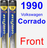 Front Wiper Blade Pack for 1990 Volkswagen Corrado - Hybrid