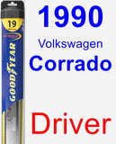Driver Wiper Blade for 1990 Volkswagen Corrado - Hybrid