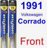 Front Wiper Blade Pack for 1991 Volkswagen Corrado - Hybrid