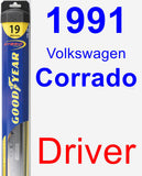 Driver Wiper Blade for 1991 Volkswagen Corrado - Hybrid