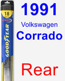 Rear Wiper Blade for 1991 Volkswagen Corrado - Hybrid