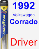 Driver Wiper Blade for 1992 Volkswagen Corrado - Hybrid