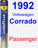 Passenger Wiper Blade for 1992 Volkswagen Corrado - Hybrid