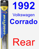 Rear Wiper Blade for 1992 Volkswagen Corrado - Hybrid